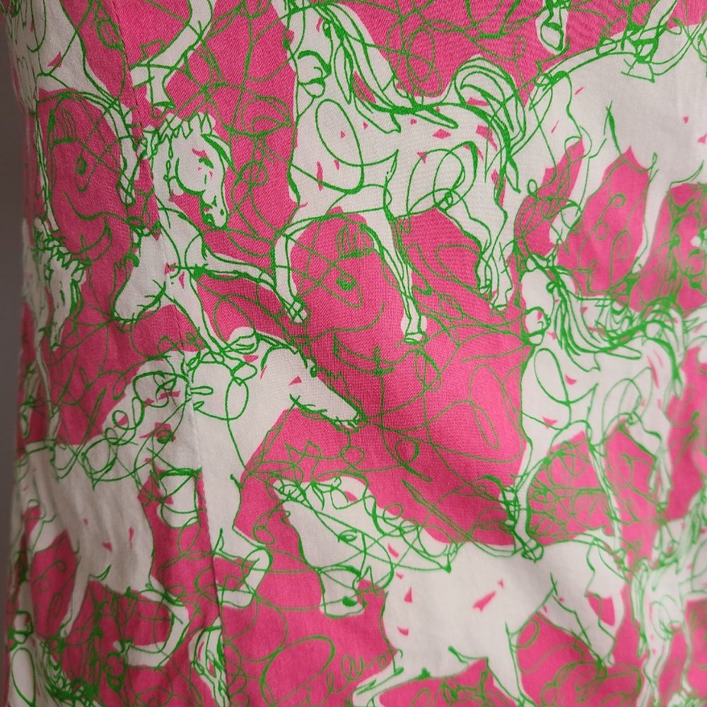 Lilly Pulitzer Pink and Green Mini Dress - Picture 3 of 7